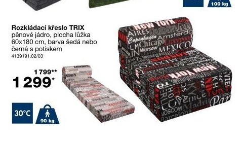 Rozkládací křeslo TRIX
