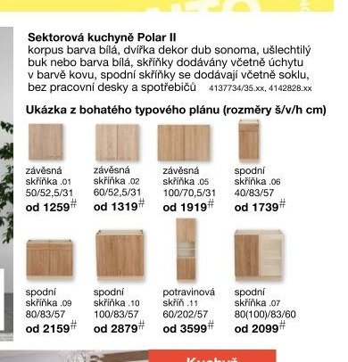 Sektorová kuchyně Polar II
