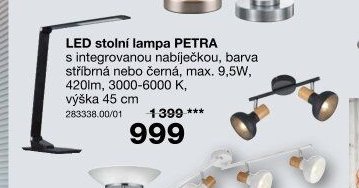 LED stolní lampa PETRA
