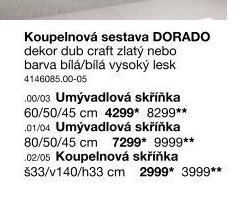 Koupelnová sestava DORADO