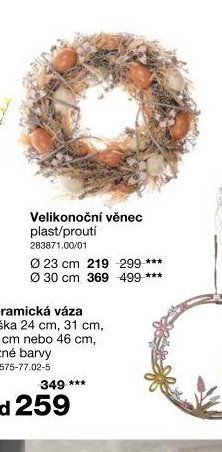 Velikonoční věnec plast/proutí