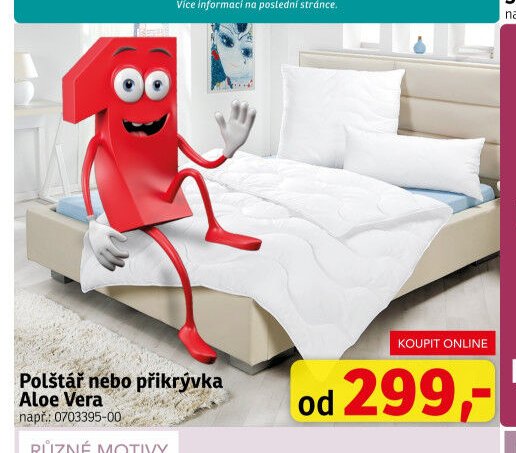 Polštář nebo přikrývka Aloe Vera
