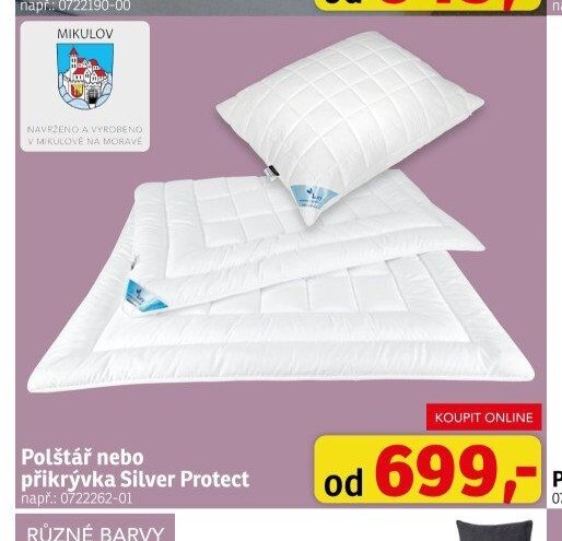 Polštář nebo přikrývka Silver Protect