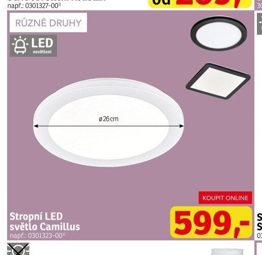 Stropní LED světlo Camillus