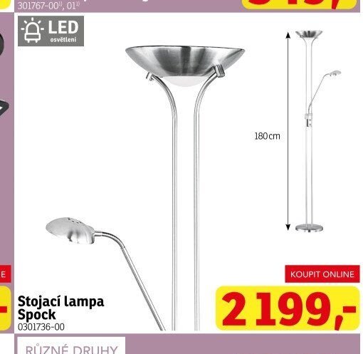 Stojací lampa Spock