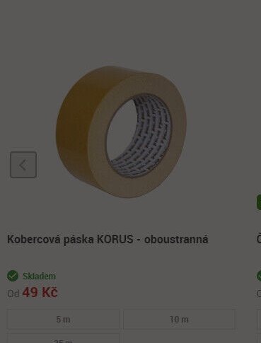 Kobercová páska KORUS - oboustranná