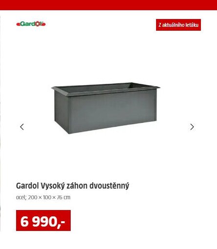 Gardol Vysoký záhon dvoustěnný