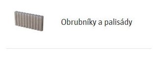 Obrubníky a palisády