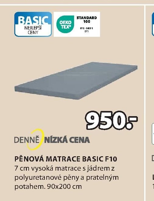 PĚNOVÁ MATRACE BASIC F10