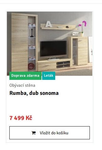 Obývací stěna Rumba, dub sonoma