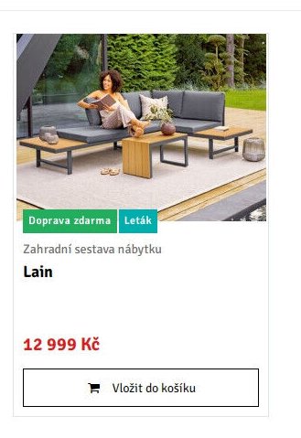 Zahradní sestava nábytku Lain