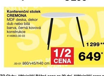 Konferenční stolek CREMONA