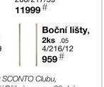 Boční lišty, 2ks