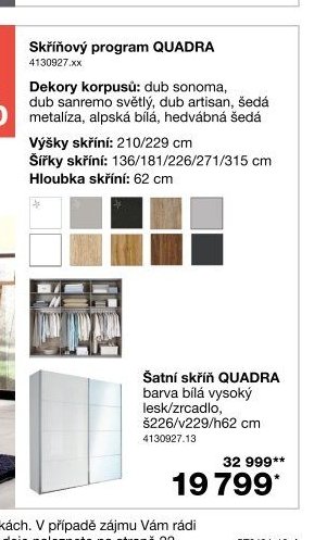 Skříňový program QUADRA