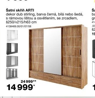 Šatní skříň ARTI