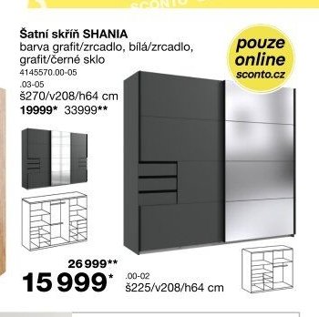 Šatní skříň SHANIA