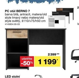 PC stůl BERNO 7