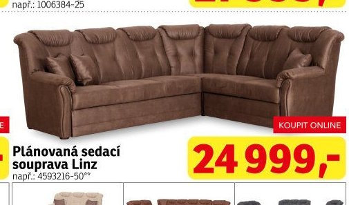 Plánovaná sedací souprava Linz