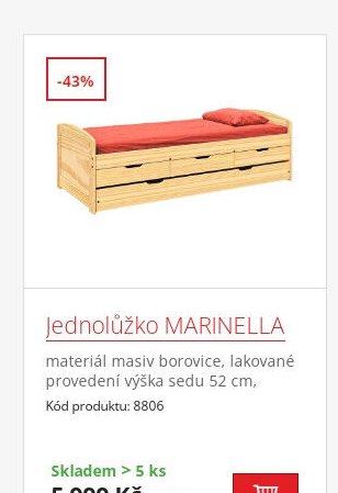Jednolůžko MARINELLA