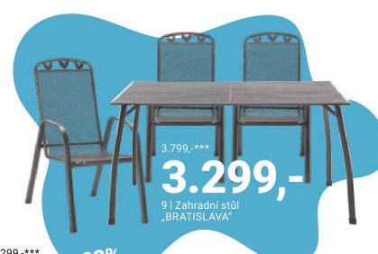 Zahradní stůl „BRATISLAVA“
