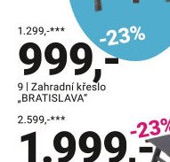 Zahradní křeslo „BRATISLAVA“