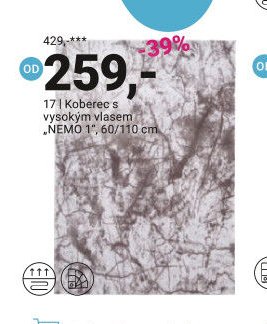 Koberec s vysokým vlasem „NEMO 1“