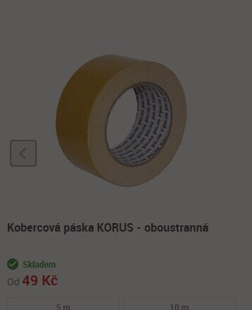Kobercová páska KORUS - oboustranná