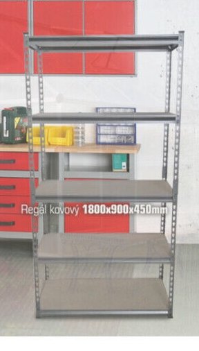 Regál kovový 1800x900x450mm
