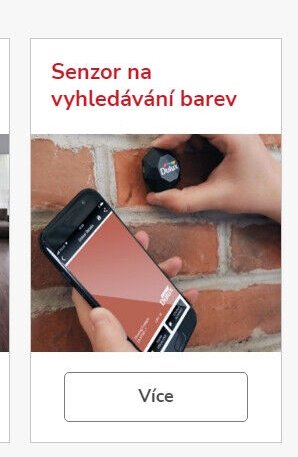 Senzor na vyhledávání barev