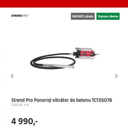 Strend Pro Ponorný vibrátor do betonu TCT0507B