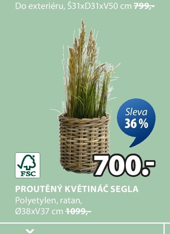 PROUTĚNÝ KVĚTINÁČ SEGLA