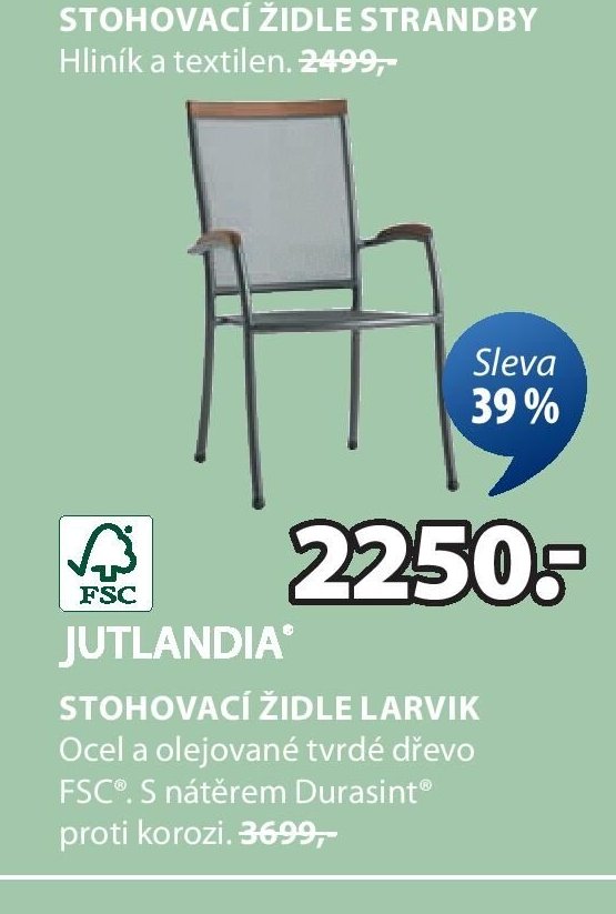 JUTLANDIA® STOHOVACÍ ŽIDLE LARVIK