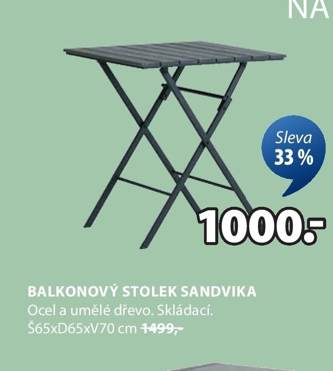 BALKONOVÝ STOLEK SANDVIKA