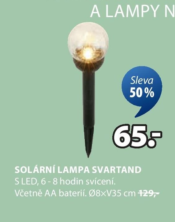 Solární lampa SVARTAND