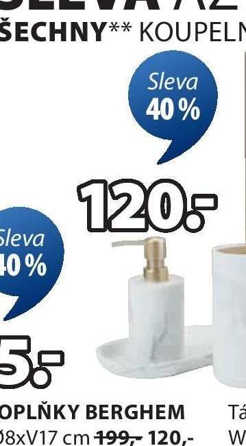 KOUPELNOVÉ DOPLŇKY BERGHEM (dávkovač mýdla)