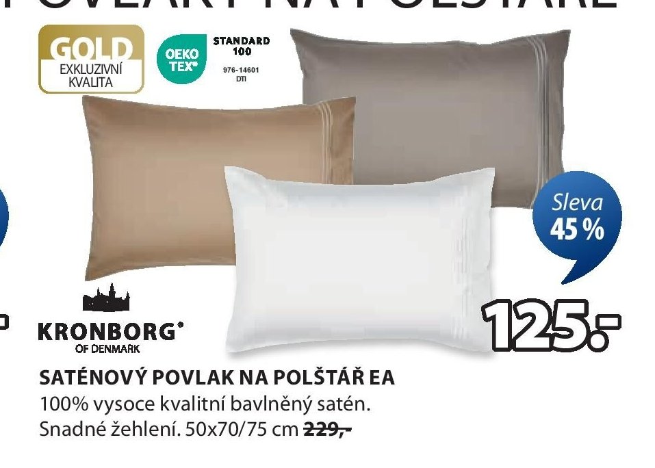 Saténový povlak na polštář EA
