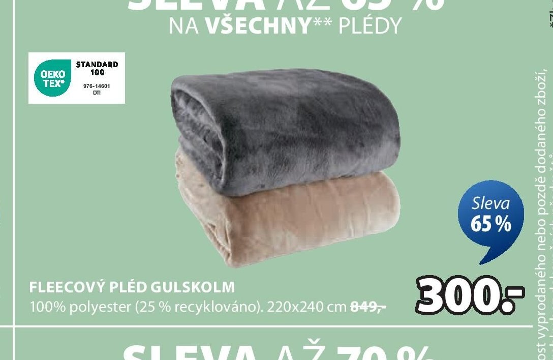 Fleecový pléd GULSKOLM