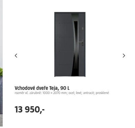 Vchodové dveře Teja, 90 L