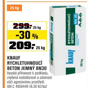 Beton rychletuhnjemný BN 30