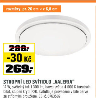 LED svíti.14W/1300lm4000K,IP20bílé
