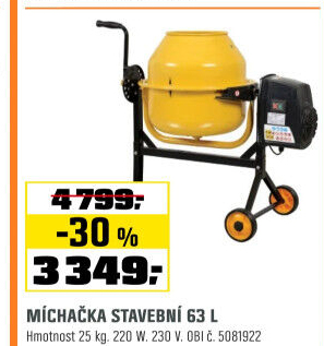 Míchačka stavebnímotor 220W