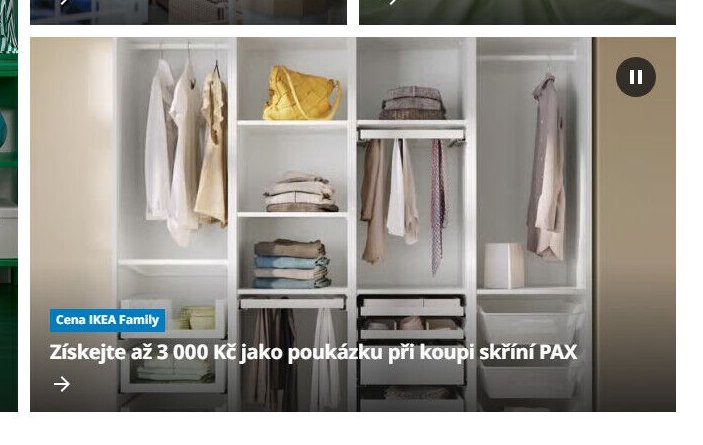 Získejte až 3 000 Kč jako poukázku při koupi skříní PAX