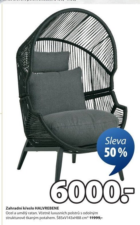 Zahradní křeslo HALVREBENE