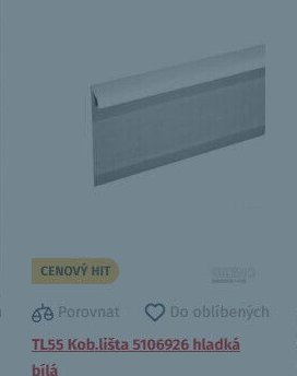 TL55 Kob.lišta 5106926 hladká bílá