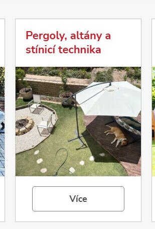 Pergoly, altány a stínicí technika