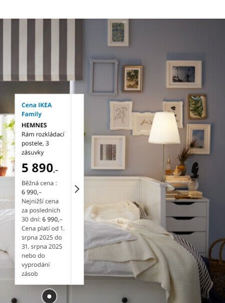 HEMNES Rám rozkládací postele, 3 zásuvky