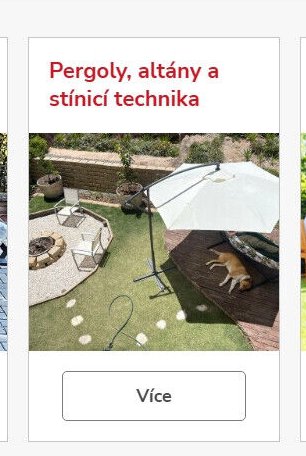 Pergoly, altány a stínicí technika