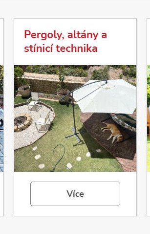 Pergoly, altány a stínicí technika