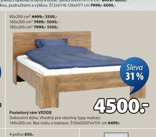 Postelový rám VEDDE