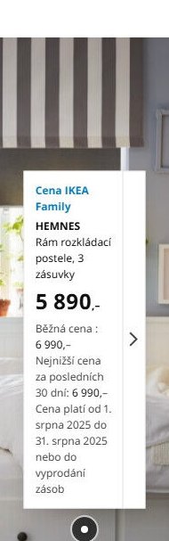 HEMNES Rám rozkládací postele, 3 zásuvky